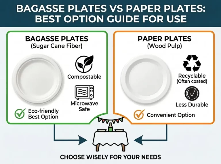 Bagasse Plates vs Paper Plates Best Option Guide for Use, daily use, party use, cafe use, business use